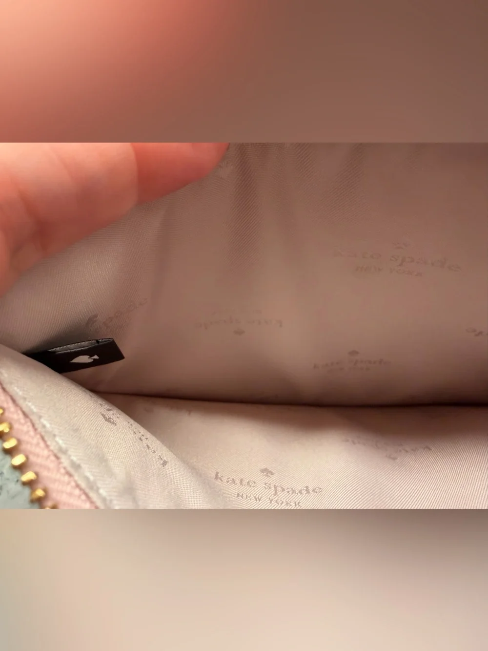 EUC Kate Spade Blush Pink New York Saffiano Pouch